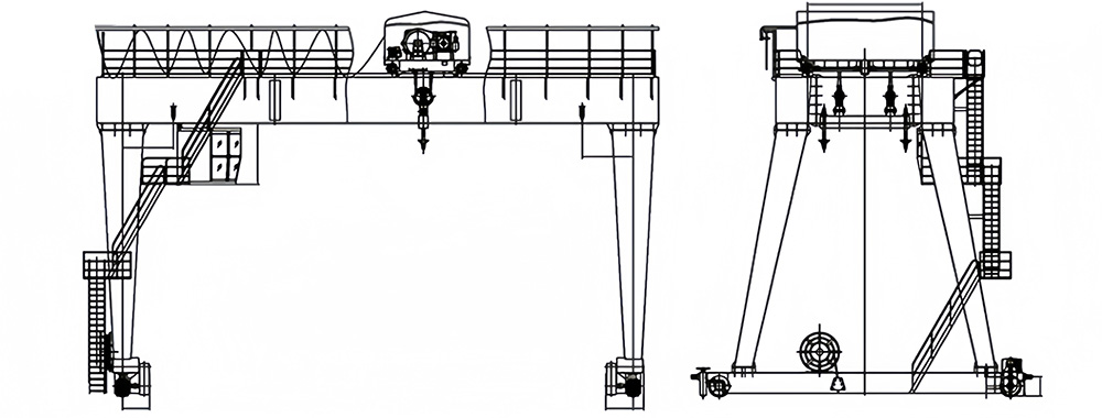 Electric-30ton-40ton-50Ton-Motor-Engine-Gear-Gearbox-Anti-swing-Rail-Mounted-Container-Gantry-Crane-300t-10