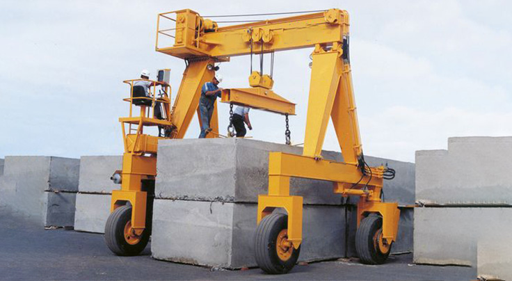 Single Girder Rubber Tyre Gantry Crane